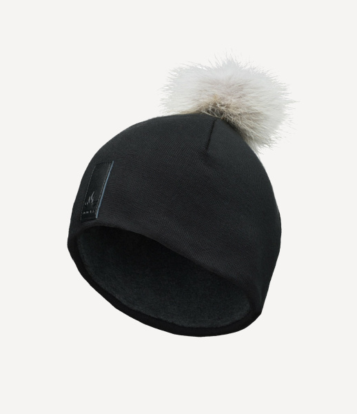 Шапка Wool Beanie w/Pom (Женский; ; Black)